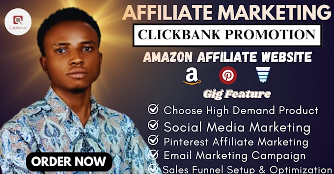 Gig Preview - Build clickbank affiliate marketing, amazon affiliate, or pinterest marketing