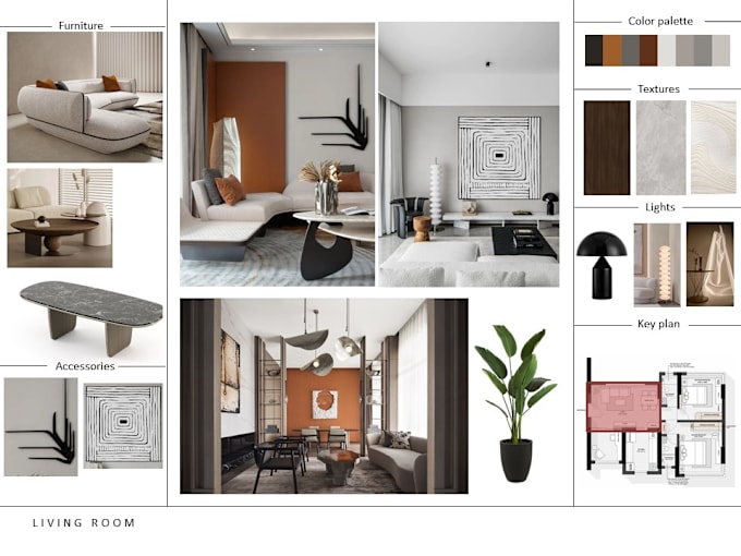 Gig Preview - Create an amazing mood board for your interior design project