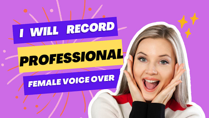 Gig Preview - Record a professional female voice over artist