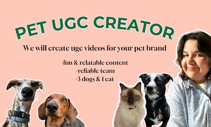 Bestseller - create pet ugc videos with dog and cat for your pet brand