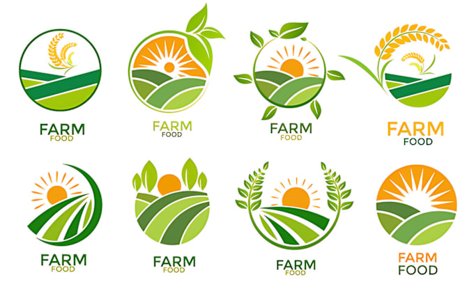 Gig Preview - Do modern farm food garden care service agriculture logo and any graphic design