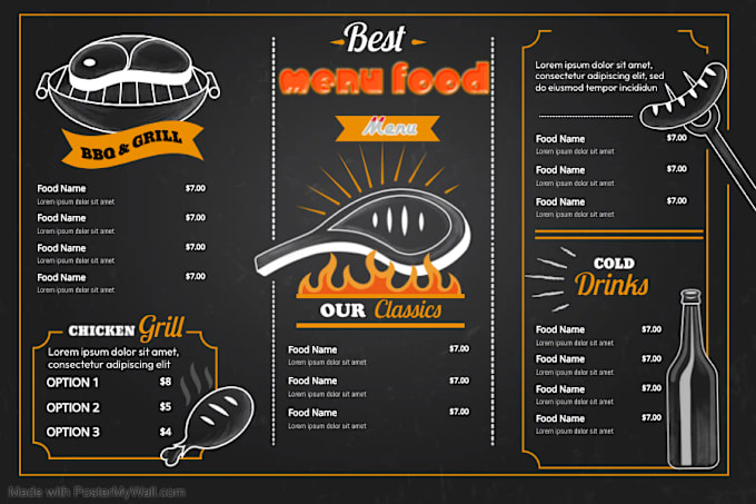 Gig Preview - Design professional restaurant menu design