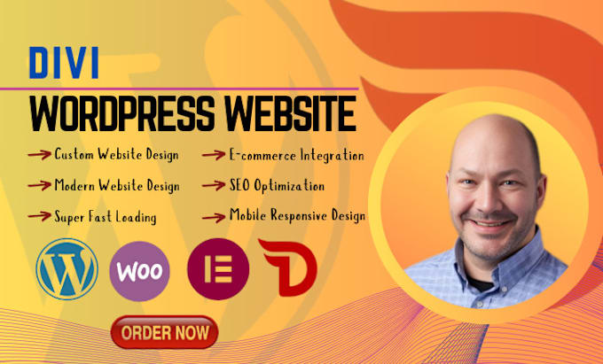 Gig Preview - Design divi wordpress website divi website design or redesign, divi theme buider