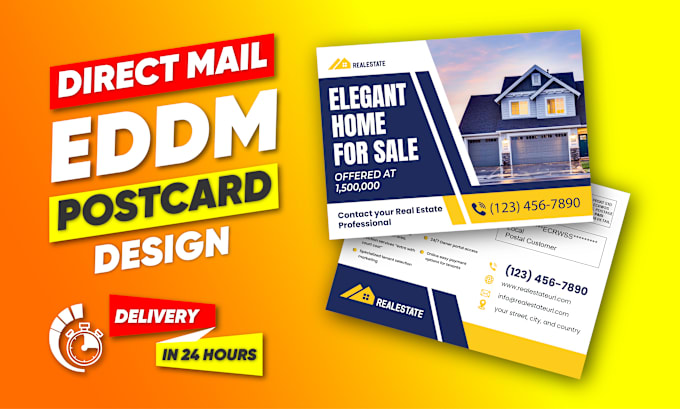 Bestseller - design professional direct mail eddm postcard, mailer