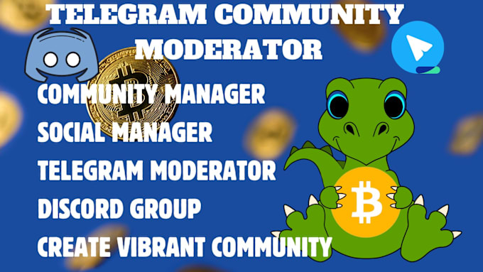 Gig Preview - Be your telegram community moderator social media manager crypto nft project