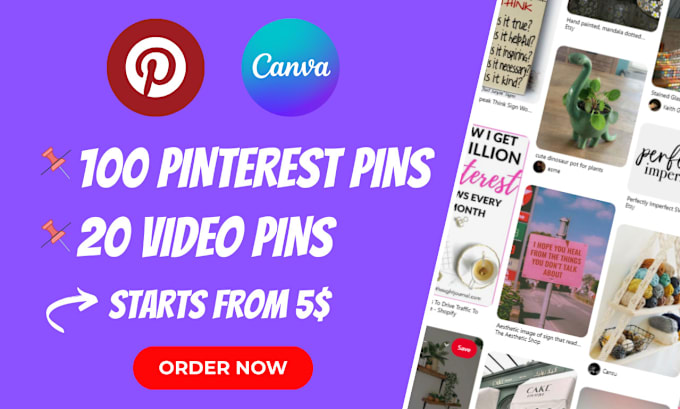 Gig Preview - Design pinterest pins and video pins