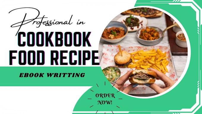 Gig Preview - Write recipe book, amazon food ebook, cookbook design formatting and publishing