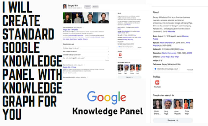 Gig Preview - Create standard google knowledge panel for you and brand