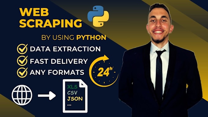 Gig Preview - Do web scraping, websites scraping using python