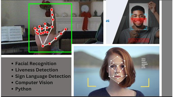 Gig Preview - Do facial recognition, liveness detection and sign language detection