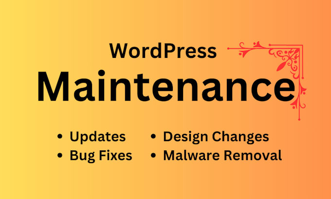 Gig Preview - Maintain, manage, update your wordpress website