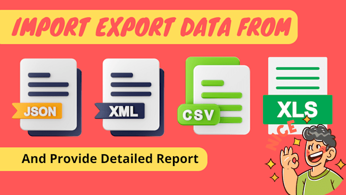 Gig Preview - Professionally import and export data with detailed reports