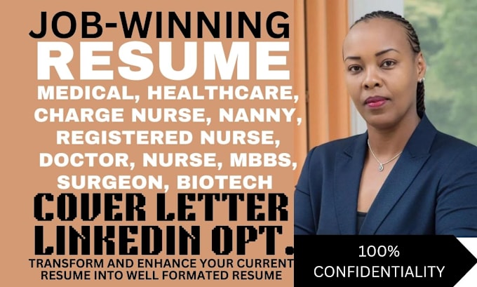 Gig Preview - Write medical, healthcare, nurse, doctor, pharmacy, rn, dentist, chemist resume