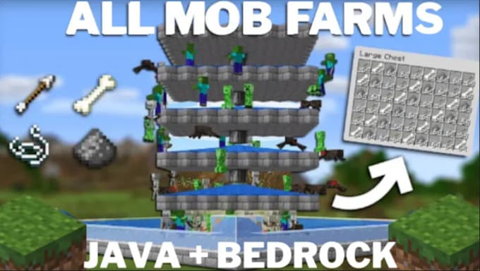 Gig Preview - Build any type of mob farm in minecraft java and bedrock