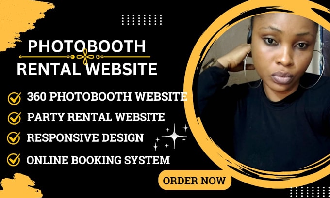 Gig Preview - Create photo booth, party rental, 360 photo booth website with online booking