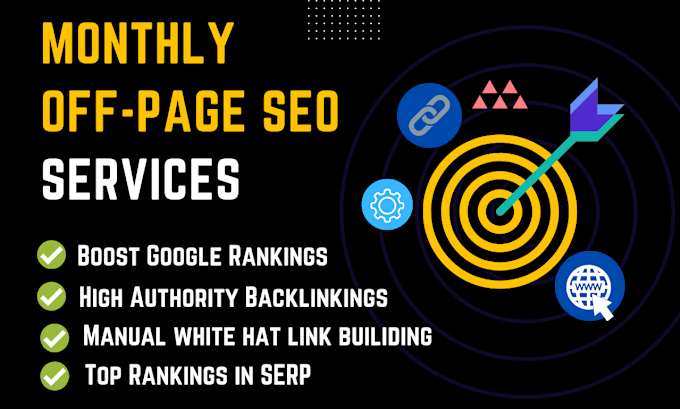 Gig Preview - Do monthly off page SEO services high authority white hat link building