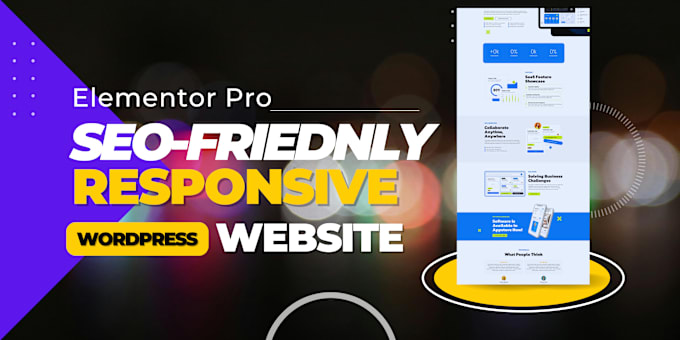 Gig Preview - Design elementor pro website, wordpress website