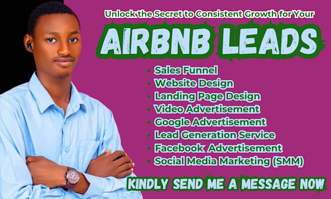 Bestseller - airbnb leads airbnb listing airbnb facebook ads airbnb google ads video ads