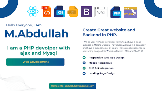 Bestseller - be your custom PHP developer with mysql ajax figma expert