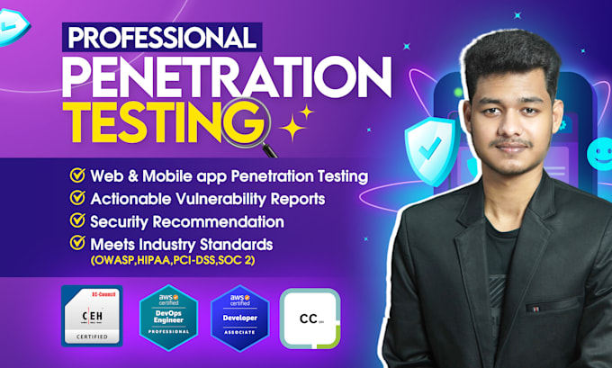 Gig Preview - Perform penetration testing for your web and mobile apps with actionable reports