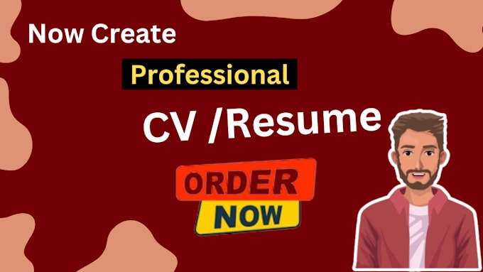 Gig Preview - Make professional CV , resume with canva pro