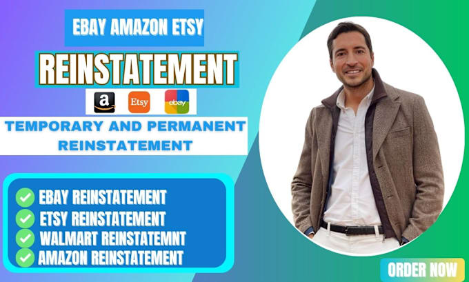 Gig Preview - Reinstate your restricted ebay, walmart, suspended amazon account