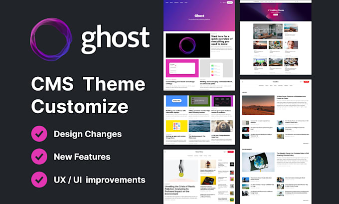 Gig Preview - Develop and customize your ghost cms theme responsive website