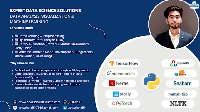 Gig Preview - Do data analysis eda data science machine learning, in python power bi excel sql