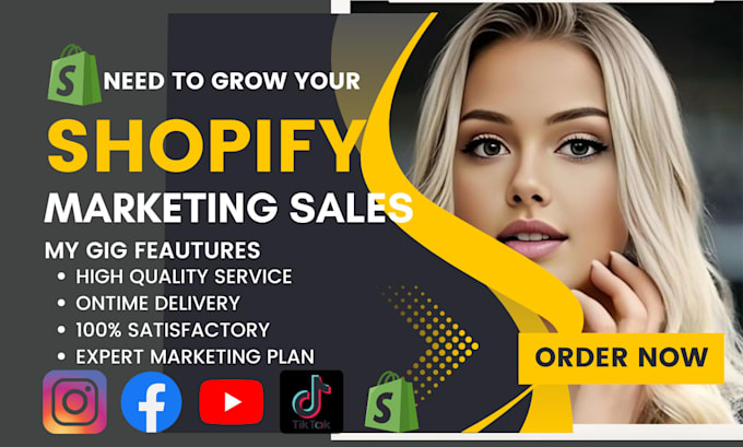 Gig Preview - Boost shopify dropshipping  store sales, shopify marketing or shopify promotion