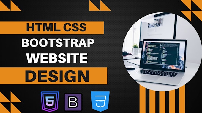 Gig Preview - Design and develop responsive web pages with HTML, CSS, and bootstrap