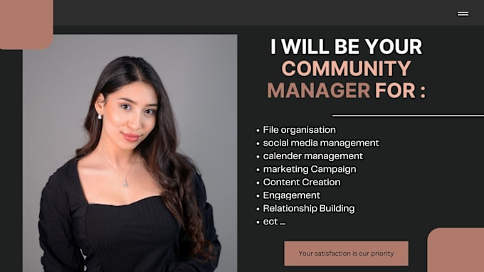 Gig Preview - Be your community manager in social media