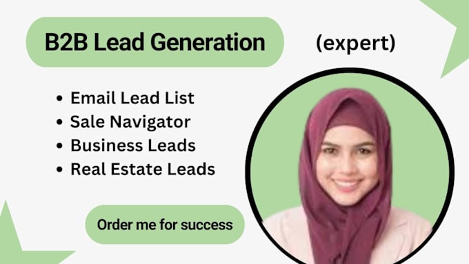 Gig Preview - Do b2b lead generation, lead list and real estate leads