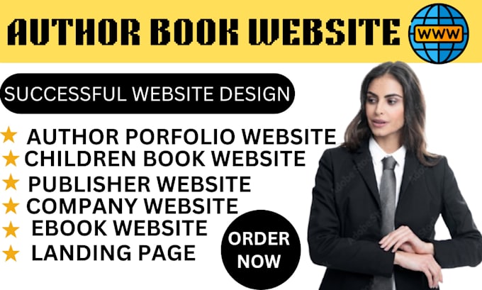 Gig Preview - Design author book website bookstore website ebook landing page sales funnel