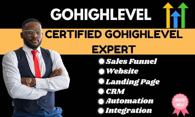 Gig Preview - Design gohighlevel website, gohighlevel funnel automation, landing page design