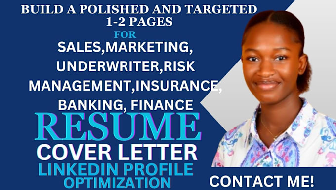 Bestseller - write sales, underwriter, risk manager, marketing, banking, and finance resume