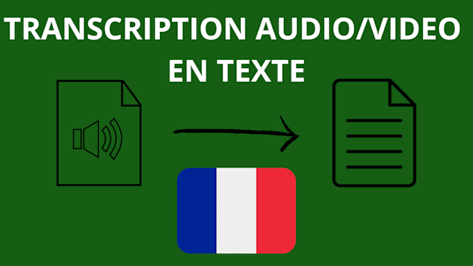 Gig Preview - Transcribe your french audio, video, or interview with precision