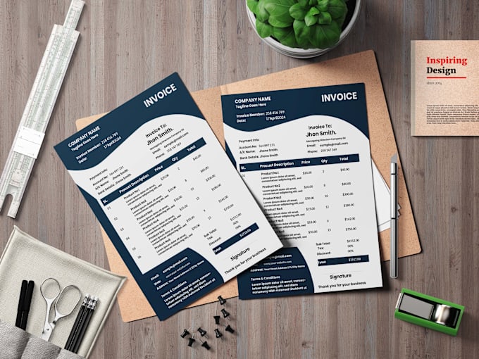 Bestseller - professional invoice design and modern price table,price list,pricing