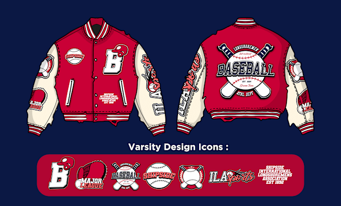 Gig Preview - Design streetwear varsity jacket for your clothing brand