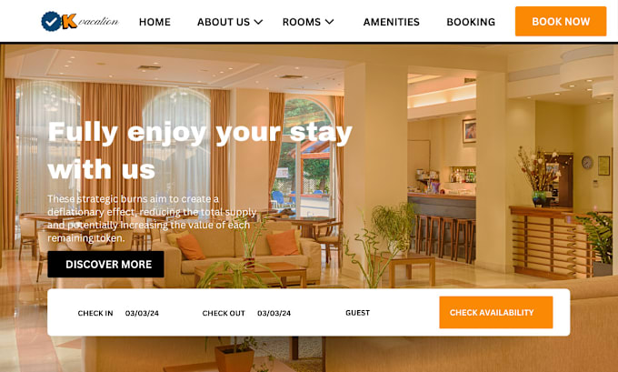 Gig Preview - Short term rental website, short term rental website, short term rental