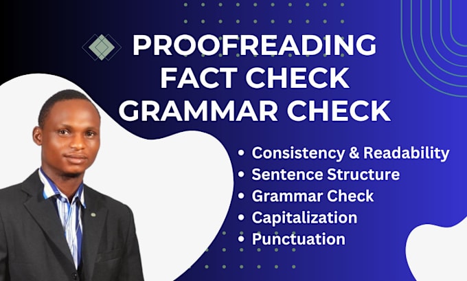 Gig Preview - Edit proofread grammar check fact check manuscript text analysis