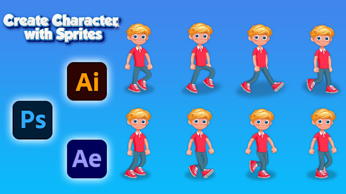 Gig Preview - Create awesome 2d character sprites and design