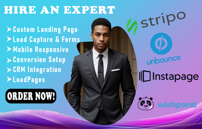 Gig Preview - Design landing page on stripo, unbounce, funnelish, wishpond, instapage, designs