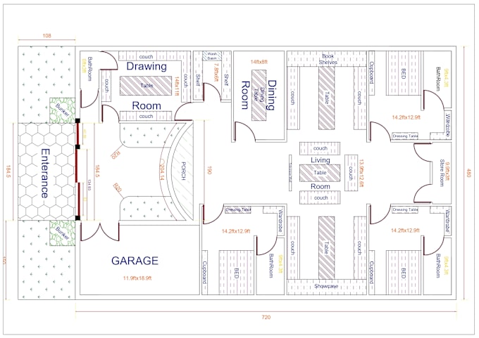 Gig Preview - Create autocad designs for building maps and construction drawings