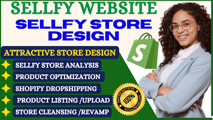 Bestseller - create sellfy store, sellfy website shopify website ,sellfy design and redesign