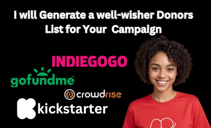 Gig Preview - Generate a gaza well wisher donors list for your gofundme campaign