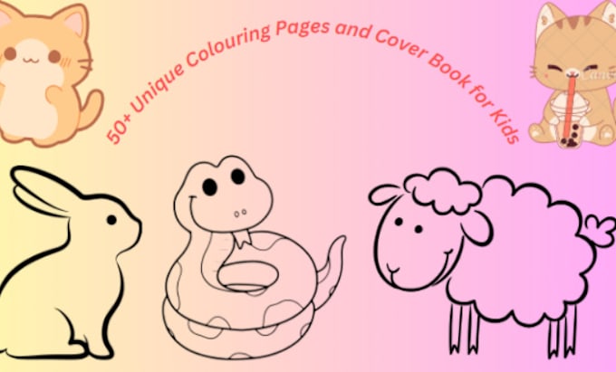 Gig Preview - Design unique kids colouring book pages for children