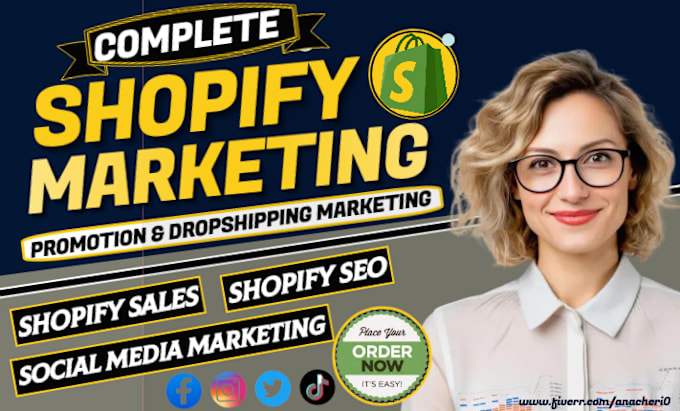 Bestseller - do complete shopify marketing, sales funnel, shopify store promotion, tiktok ads