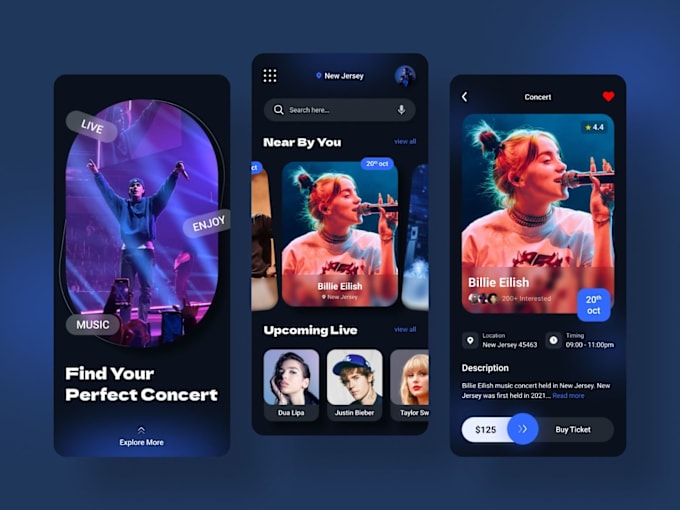 Gig Preview - Create event booking app, ticket booking app, livestreaming app