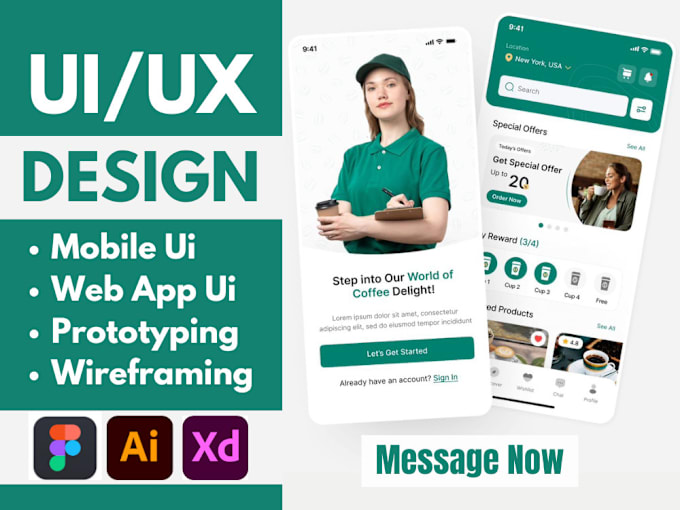 Gig Preview - Do UI UX design moblie app ui ux website ui design dashboard wireframe in figma