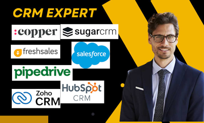 Gig Preview - Setup amocrm copper sugarcrm freshsales pipedrive zoho crm hubspot crm saleforce